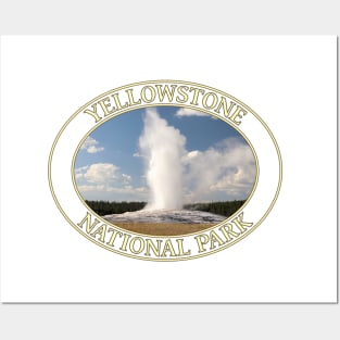 Old Faithful Geyser at Yellowstone National Park in Wyoming Posters and Art